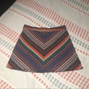 Free people striped mini skirt